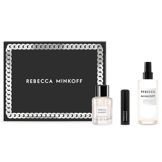 Rebecca Minkoff by Rebecca Minkoff - Amber Floral Scents - Perfumes for Women - Opens with Notes of Cardamom and Bergamot - 8.4oz Fragrance Mist, 3.4oz and 14ml EDP Spray - 3 pc Gift Set