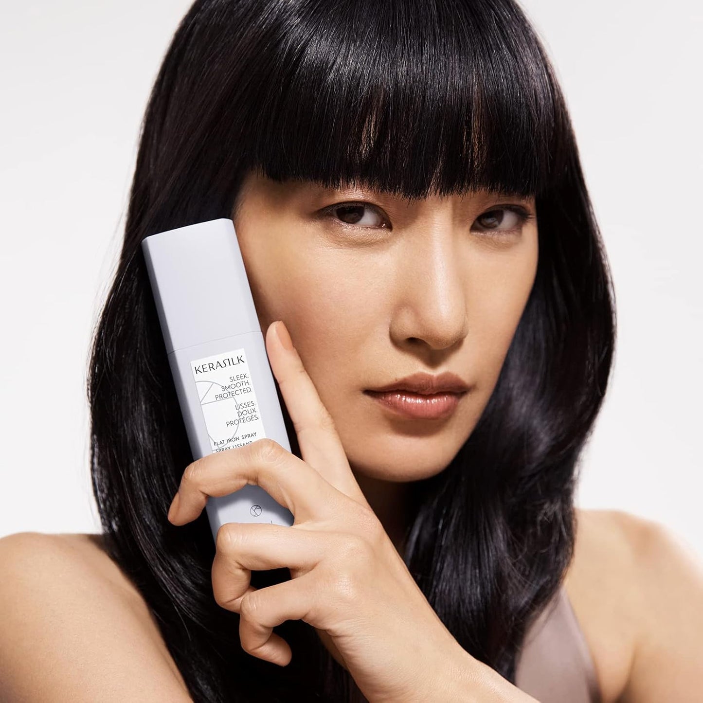 Kerasilk Flat Iron Spray - Smooths Hair & Flyaways | Humidity & Heat Protection | 75ml