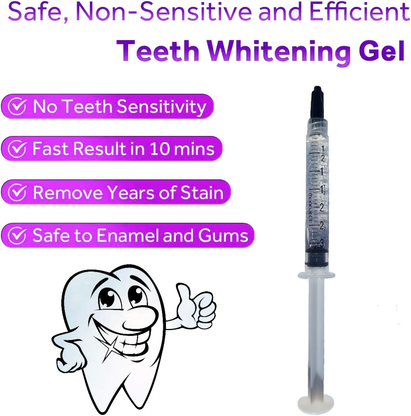 Teeth Whitening Gel Refill Kit - 10 Tubes 44% Carbamide Peroxide | Bright White Smiles
