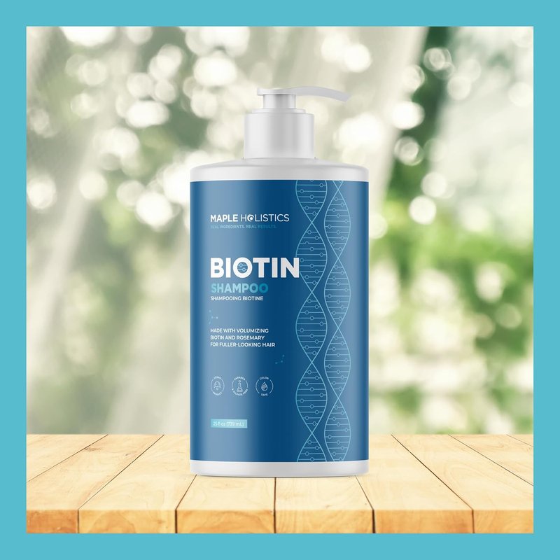 Rosemary & Biotin Shampoo for Thinning Hair - Vegan Volumizing Formula with B Vitamins & Argan Oil | 25 Fl Oz