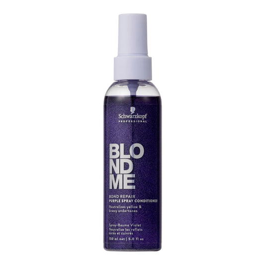 BlondMe Bond Repair Purple Spray Conditioner for Blonde Hair, 5 Fl Oz | Neutralize Yellow & Brassy Tones | Strengthen, Repair, & Prevent Breakage | For Moisturized, Healthy-Looking Cool-Toned Blondes