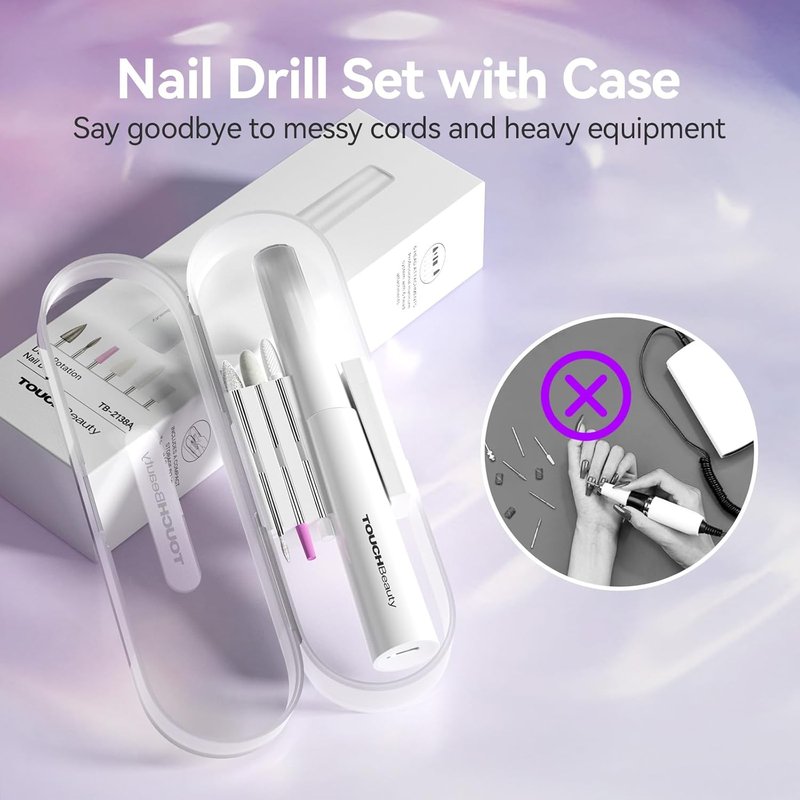 Green Face Scrubber Set - Electric Nail Drill Kit for Flawless Skin