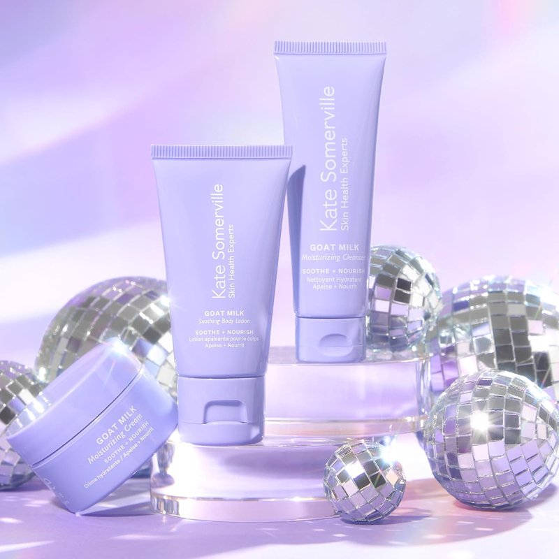 Kate Somerville Stressed Skin Saviors Travel Kit - Goat Milk Cleanser, Cream & Body Lotion Set
