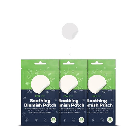 HANHOO Soothing Blemish Patch with Aloe, Madecassic Acid, and Tea Tree Extract - Hydrocolloid Spot Treatment - Calms Pre-stage, Irritated, and Popped Blemishes 108 count