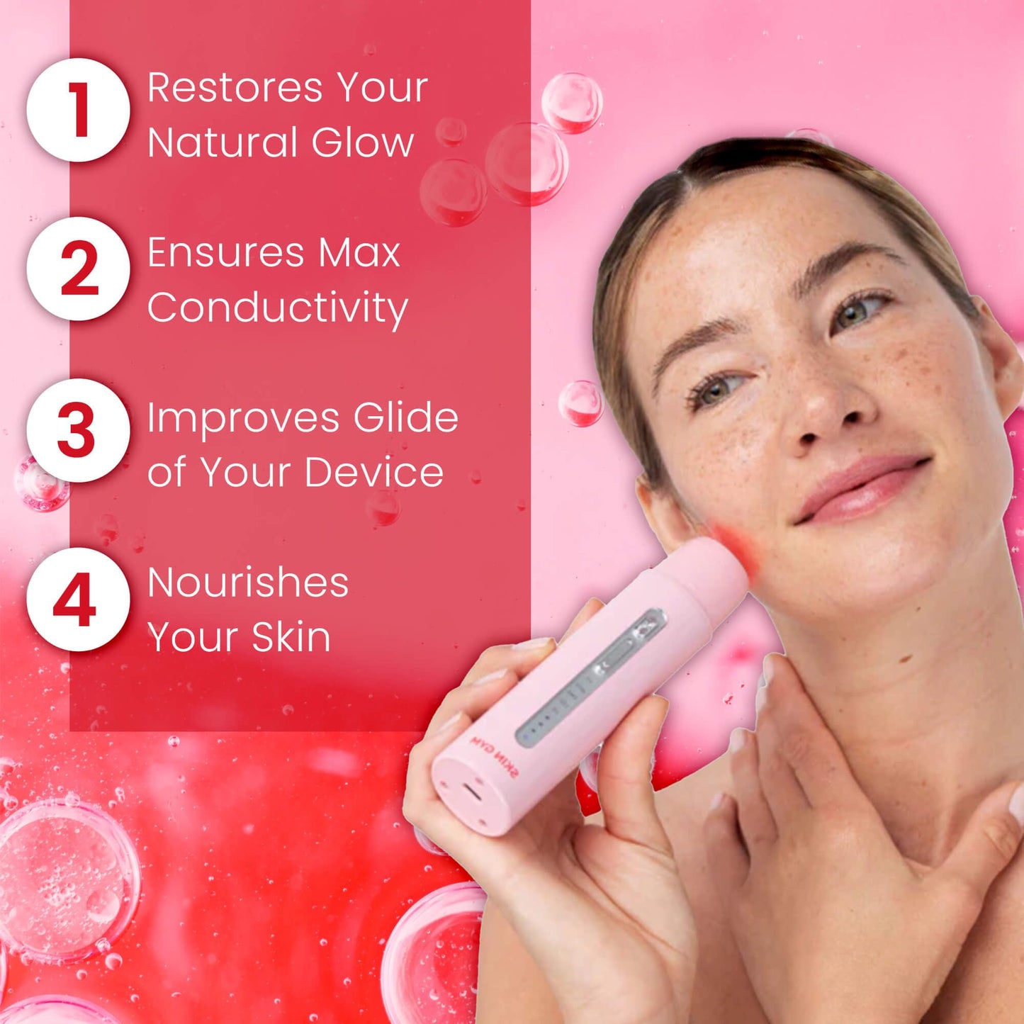 Conductive Gel – Collagen, Ceramide and Hyaluronic Acid, This Gel Primer works as a Face Mask too, Nutrient Dense Ingredients, Many Extracts Imported from Korea. Perfect for Your Microcurrent Device