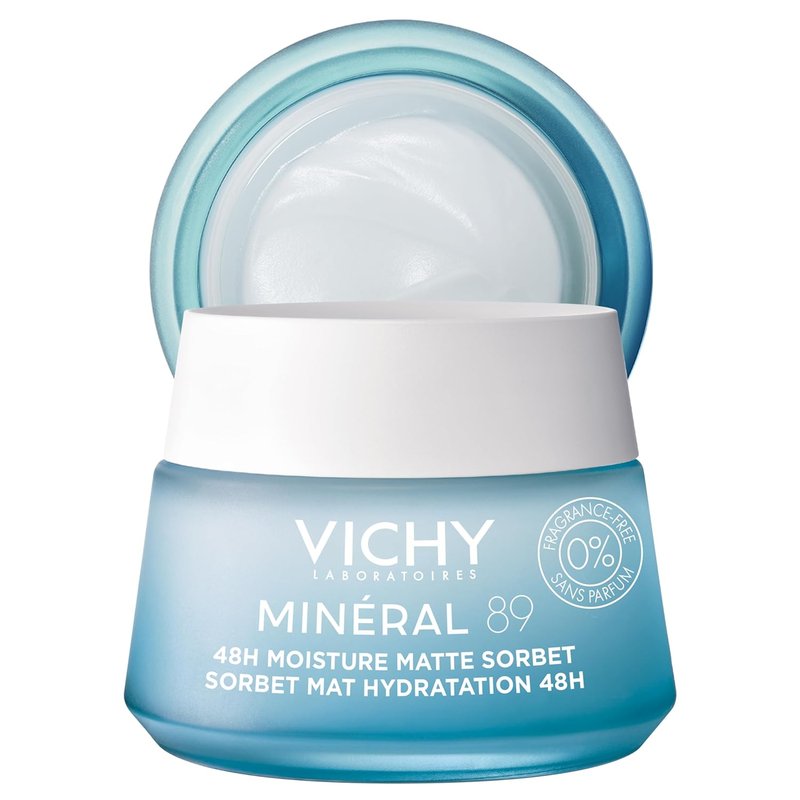 Vichy Mineral 89 Moisture Boosting Cream - Fragrance-Free Daily Face Moisturizer with Hyaluronic Acid | Suitable for All Skin Types
