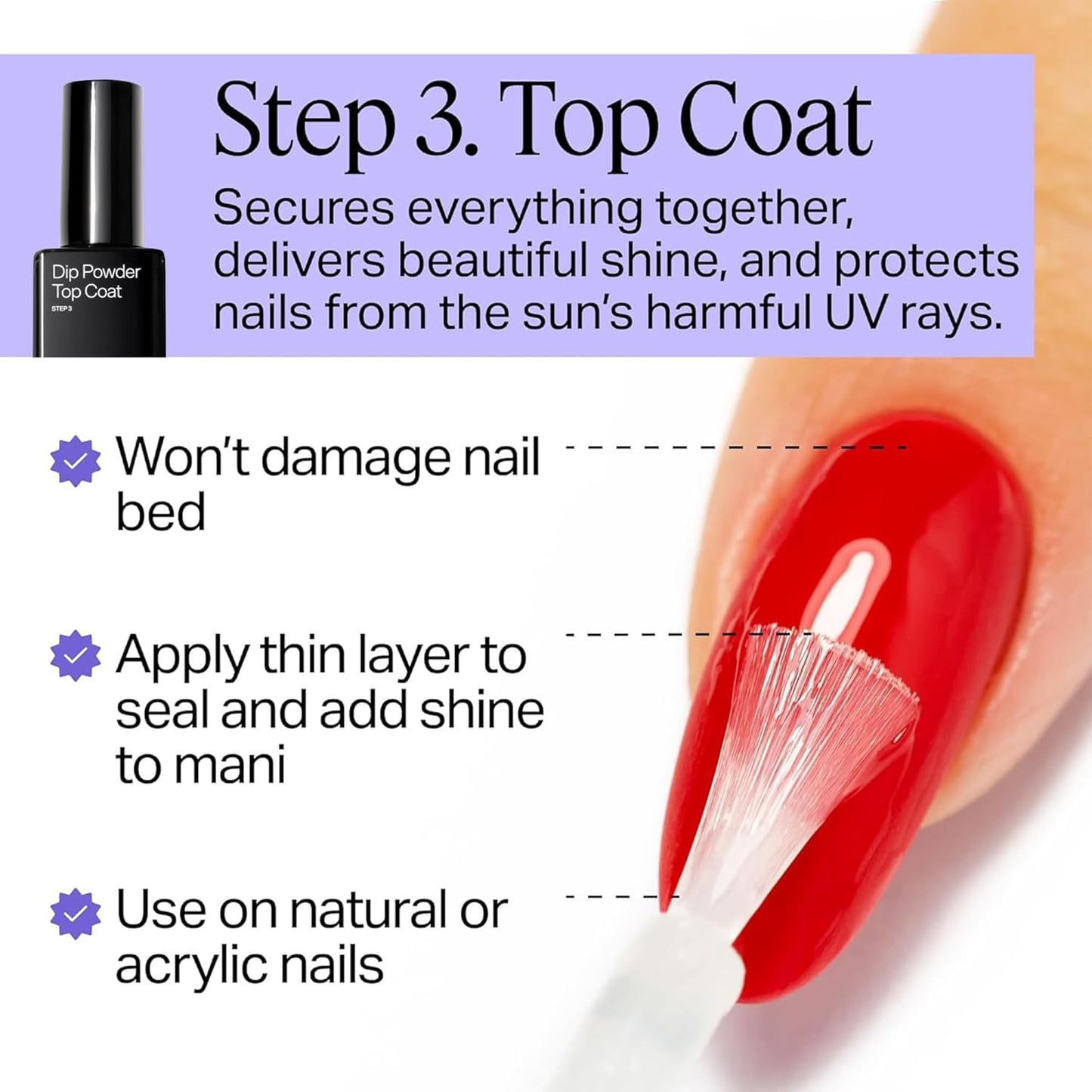 Nailboo Dip Powder Liquid Set - Premium DIY Manicure Kit with Top Coat, Base Coat & Activator | 0.5 Fl Oz (3 Pack)