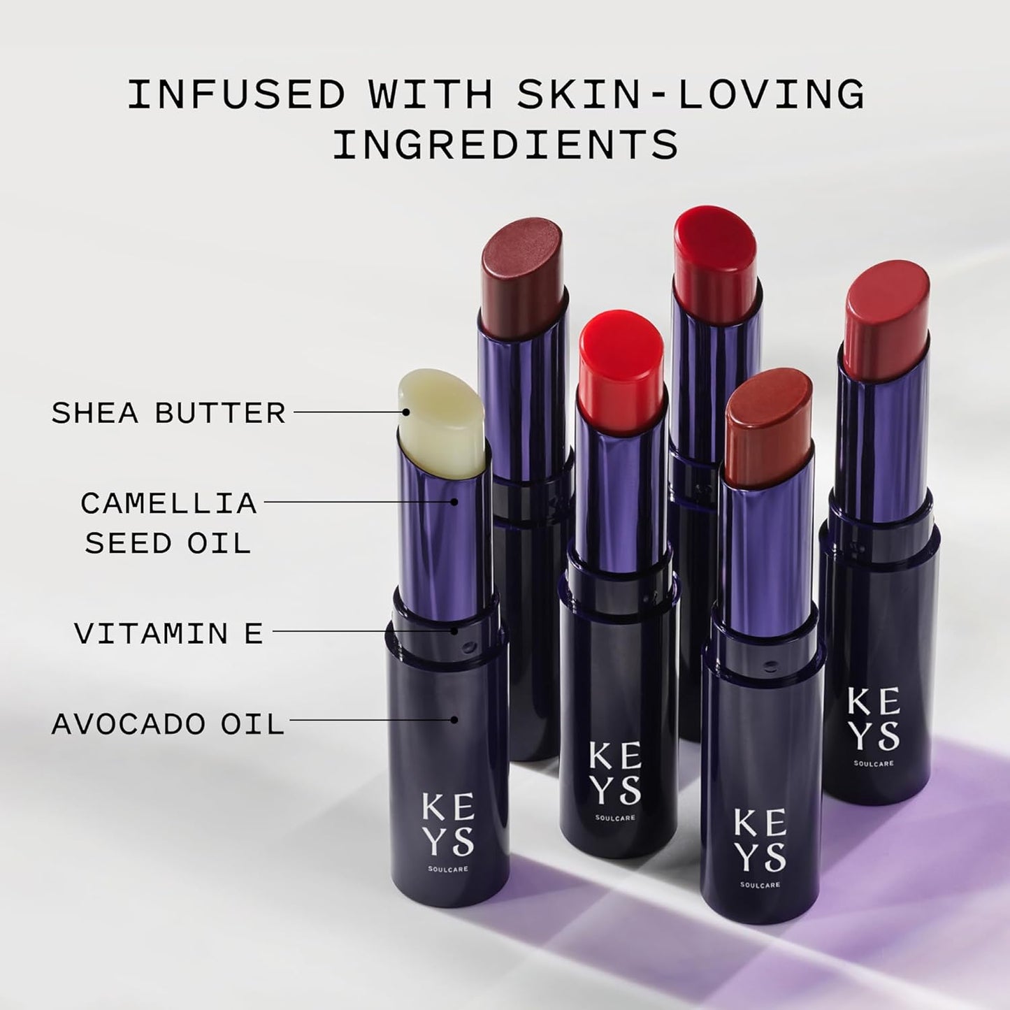 Keys Soulcare Comforting Tinted Lip Balm - Moisturizing Shea Butter Formula for Soft, Smooth Lips | Buildable Sheer Color, Vanilla Scent