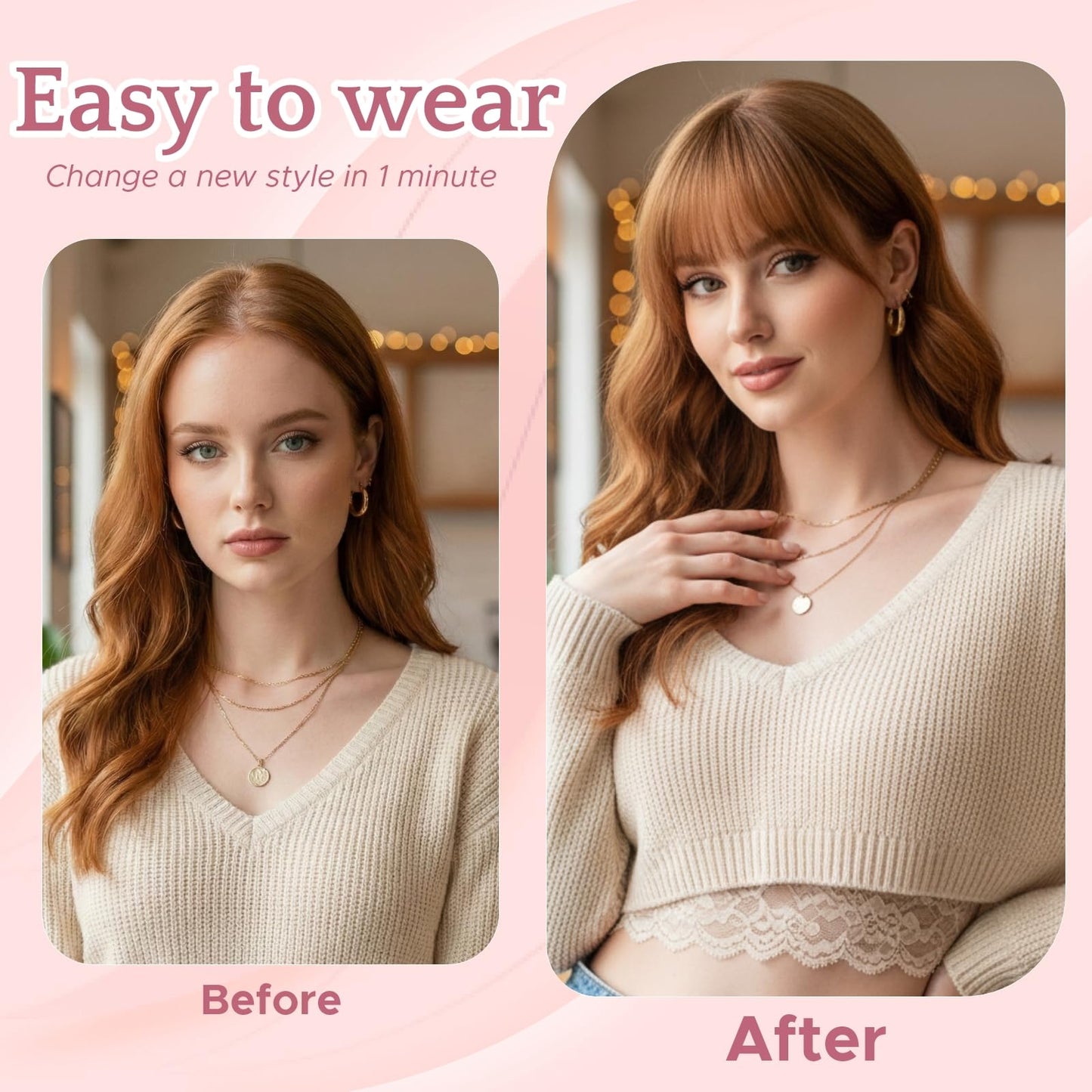 SEGO Pro Hair Topper with Front Bangs, 10 Inch Human Hair Topper for Thinning Hair, 3.15"x4.53" Silk Base for Hairline & Part Coverage, #6 Light Brown