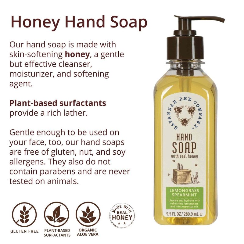 Savannah Bee Company Liquid Hand Soap - Natural Hand Soap with Essential Oils