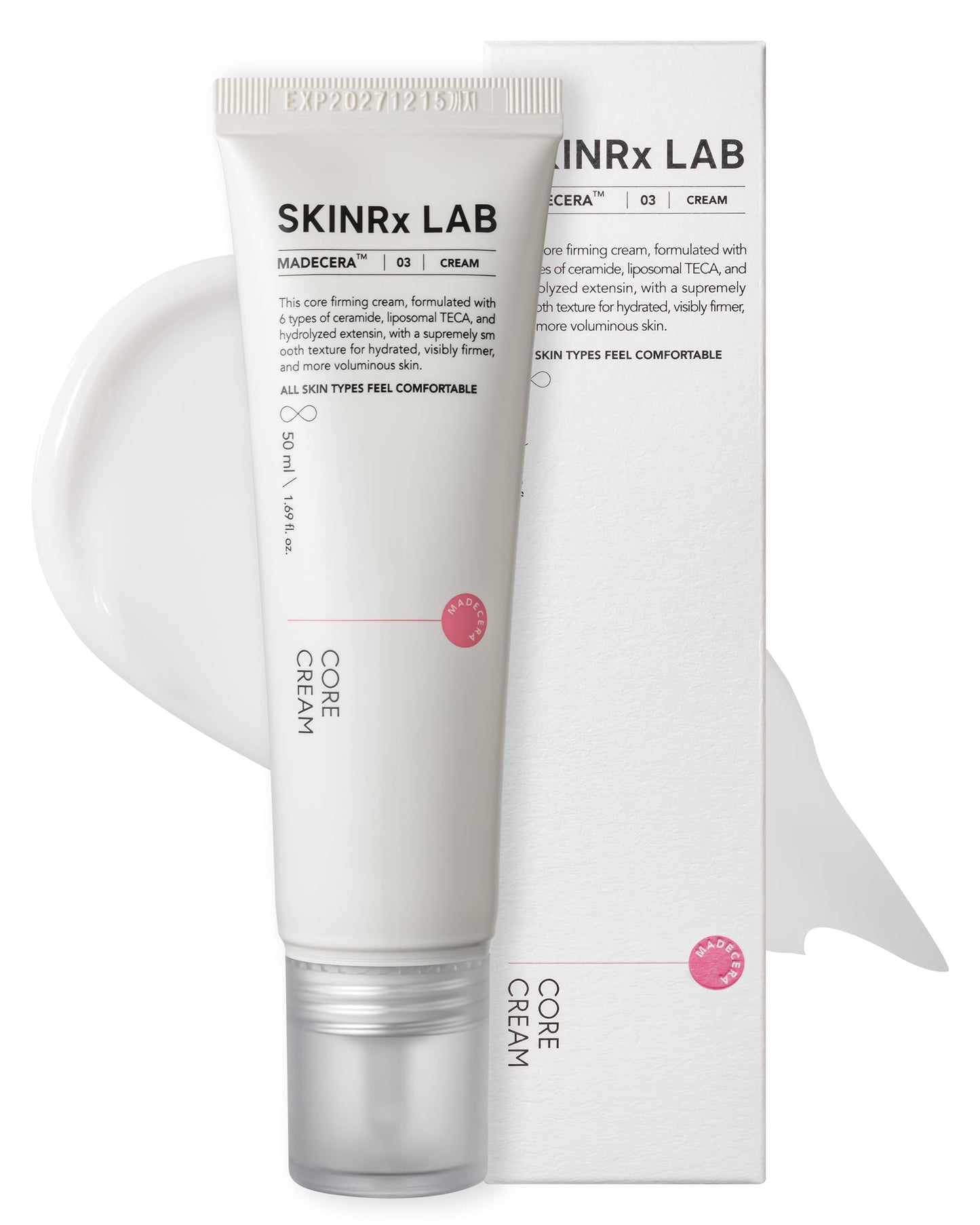 BEISIKS SKINRxLAB MadeCera Core Cream – Korean Anti-Aging Face Moisturizer with Ceramides, Peptides, Liposomal TECA for Deep Hydration, Firming, Plumping, Volumizing & Radiant Complexion, 1.69oz.
