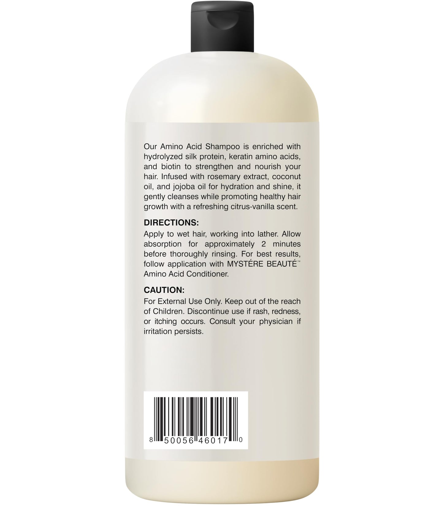 Amino Acid Shampoo and Conditioner Set for All Hair Types | Nourishing Amino Acid Hair Shampoo with Vitamin E & Jojoba Oil for Frizz Control & Shine Moisturizing Amino Acid Conditioner - 16 fl oz each