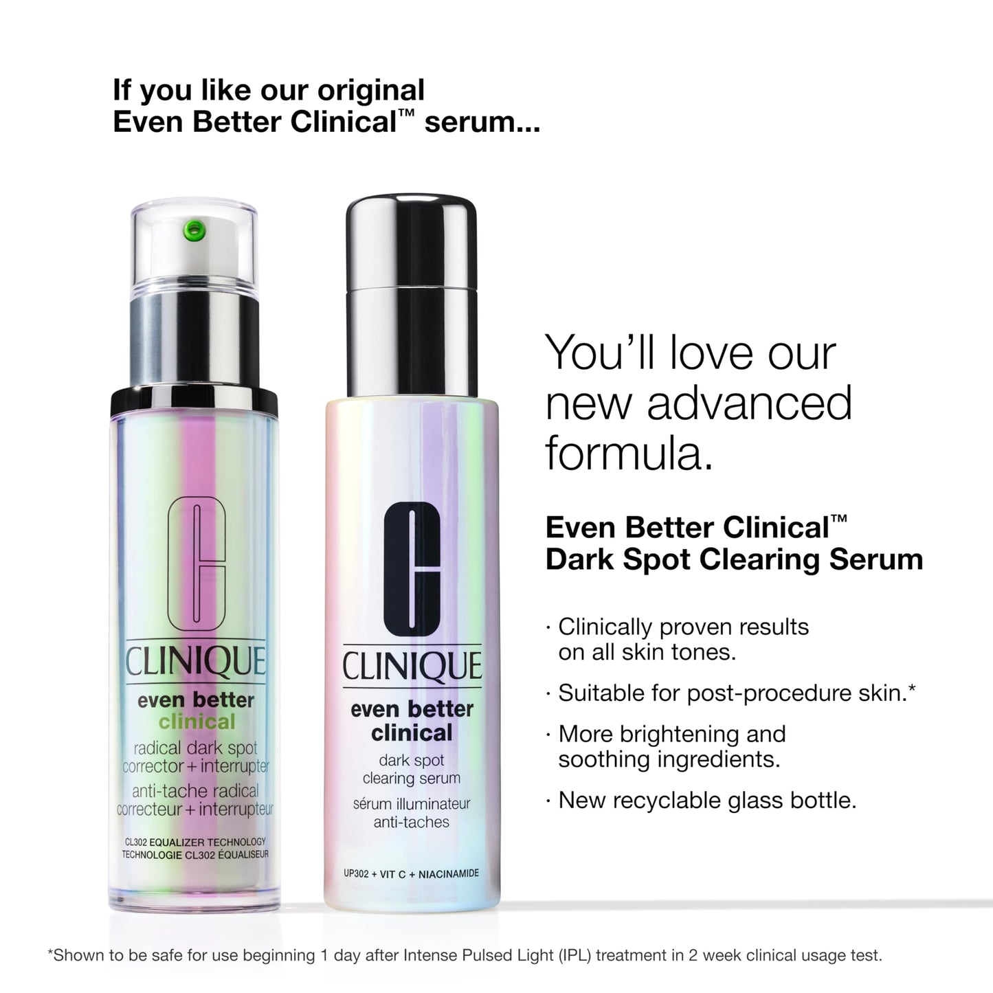 Clinique Even Better Clinical Dark Spot Clearing Vitamin C Face Serum For All Skin Types | Brightening + Soothing, 1.7 Fl Oz