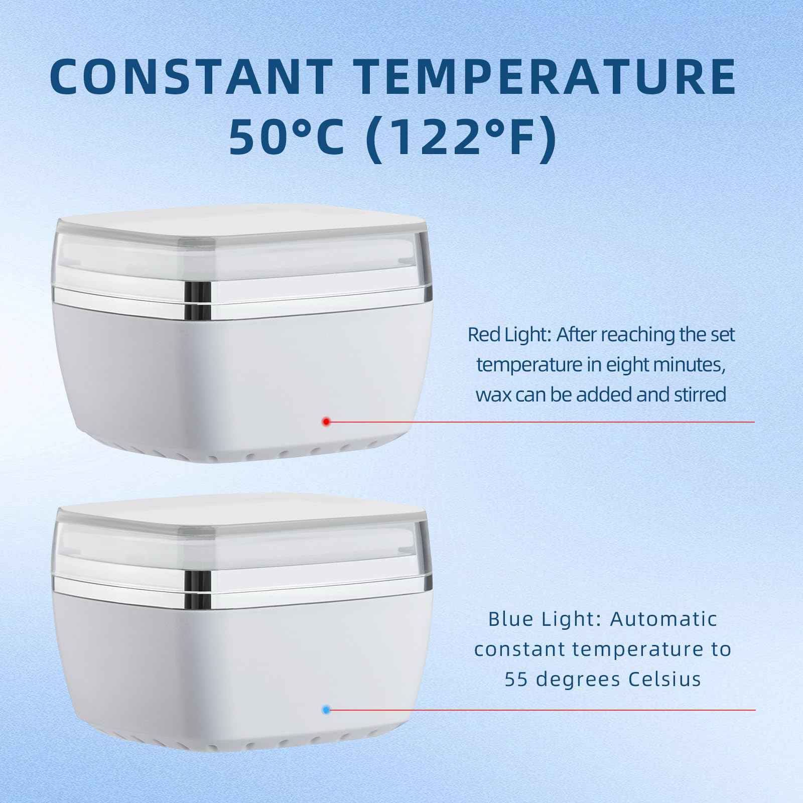 Nose Wax Kit Men Nose Hair Wax Kit with 50g Wax & 15 beard & 20 Wooden Stick & 30 Applicators USB Hair Waxing Kits Rapid Heating Constant Temperature Painless Easy