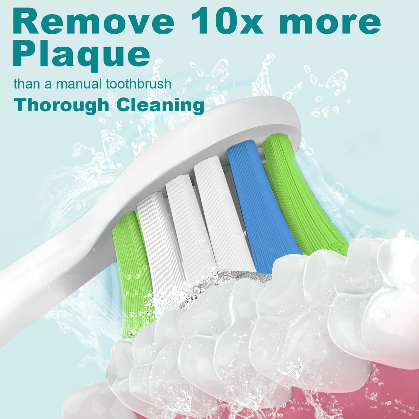 SUGODAEU Replacement Heads Compatible with Philips Sonicare, Toothbrush Heads Compatible with Sonicare Electric Toothbrush, 12 Pack