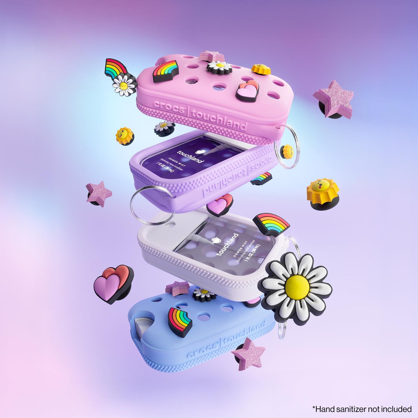 Touchland x Crocs Hand Mist Case with 5 Jibbitz Charms - Pixie Lavender