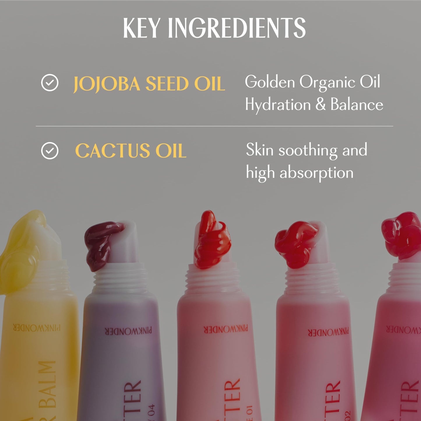 PINKWONDER Jojoba Lip Butter (01 Gentle Orange) | Hydrating Lip Balm with Organic Jojoba Oil | Non-Sticky Lip Gloss for Dark Lips | Korean Lip Balm