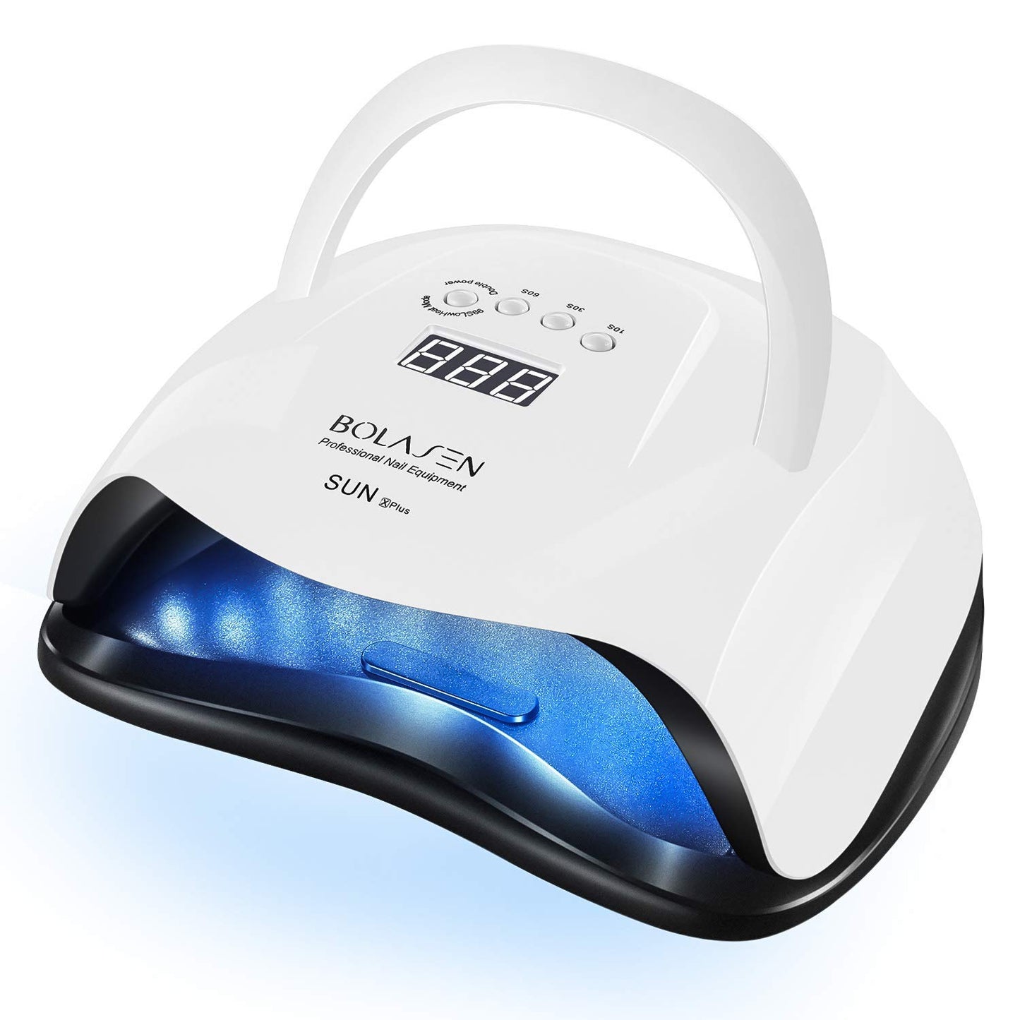 BOLASEN Cordless Rechargeable UV Nail Lamp - UV Light for Gel Nails with Metallic Reflector & Metal Base, 54W Portable Wireless LED Nail Dryer, Professional Fast Charger Curing Lamp, Pearl White
