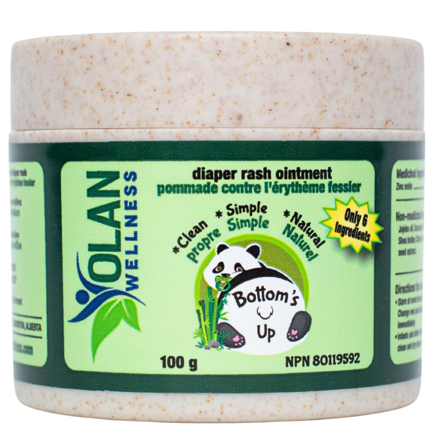 Bottoms Up Diaper Rash Ointment by Olan Wellness – Thick Zinc Oxide Barrier Cream, Melts on Contact, Helps Soothe & Protect Sensitive Skin, Baby Balm for Newborns & Toddlers
