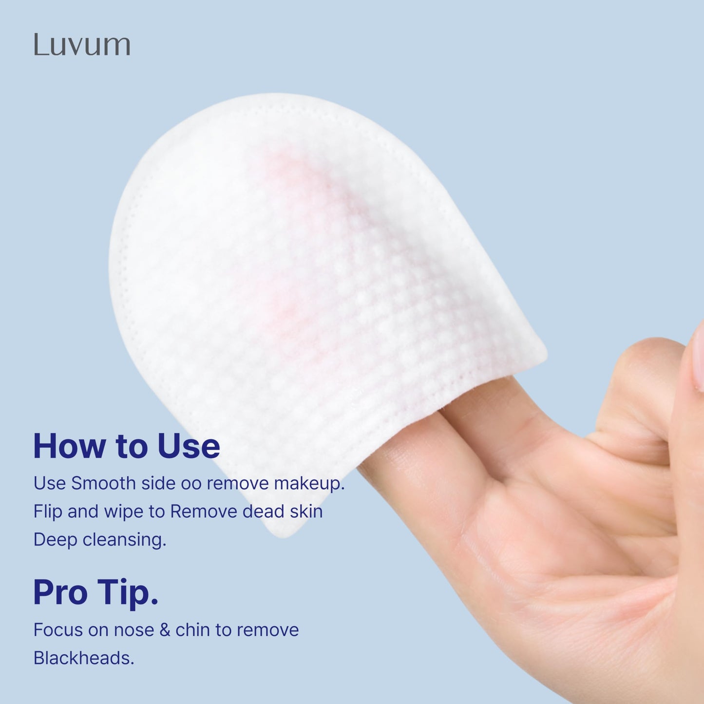 Luvum Pore Deep Cleansing Pad, Travel Kit Cleanser, Individual Packaged, 10-Pack