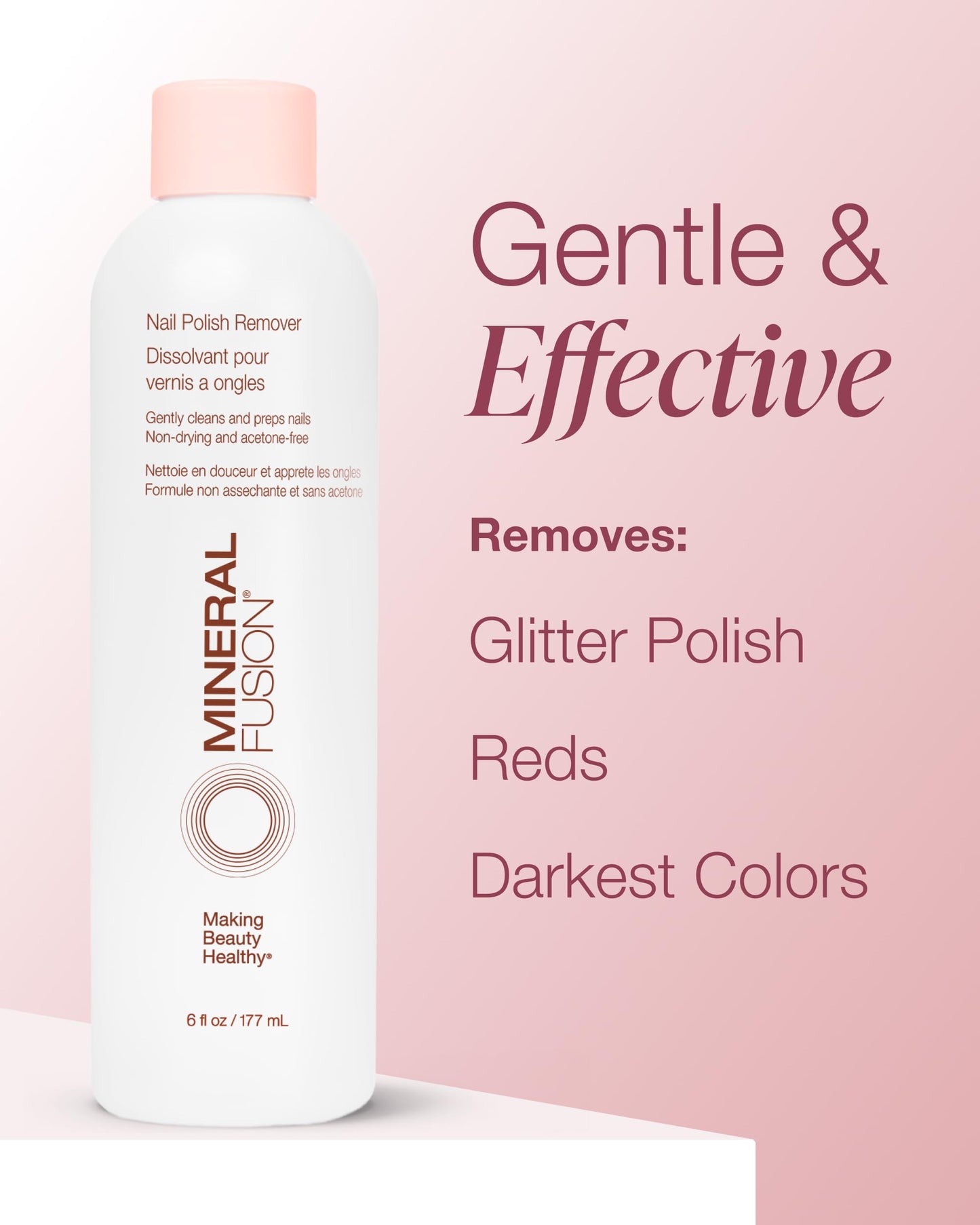 Mineral Fusion Nail Polish Remover, 6 fl oz