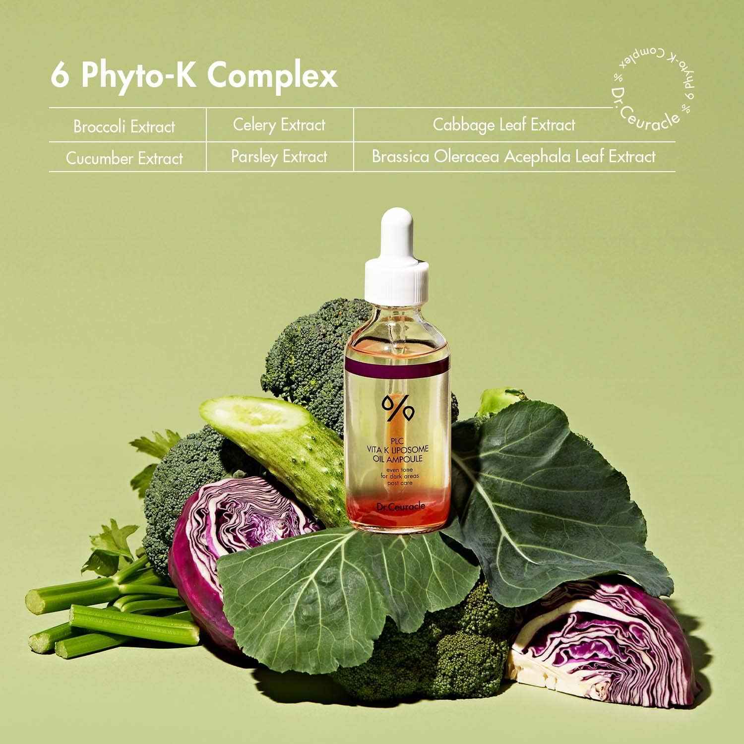 Dr.Ceuracle PLC Vita K Liposome Oil Ampoule - Post Laser Care with Vitamin K, Glowing Serum for Uneven & Dull Skin, Korean Skincare (50 ml / 1.69 fl. oz.)