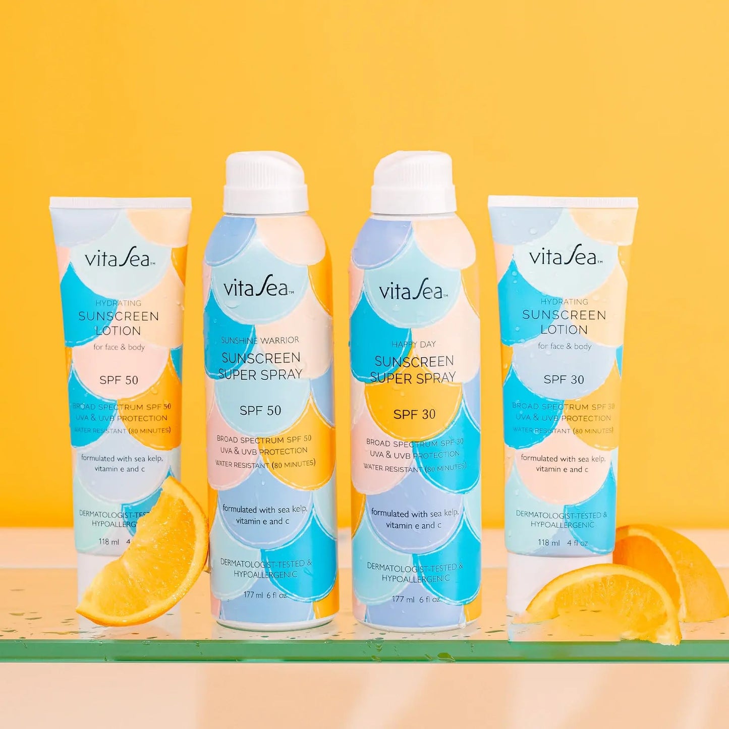 VitaSea Hydrating Sunscreen Lotion for Face and Body, Broad Spectrum Reef Friendly Sunscreen SPF 30, UVA & UVB Protection, Formulated with Sea Kelp, Vitamin E & C, 4 Fl Oz
