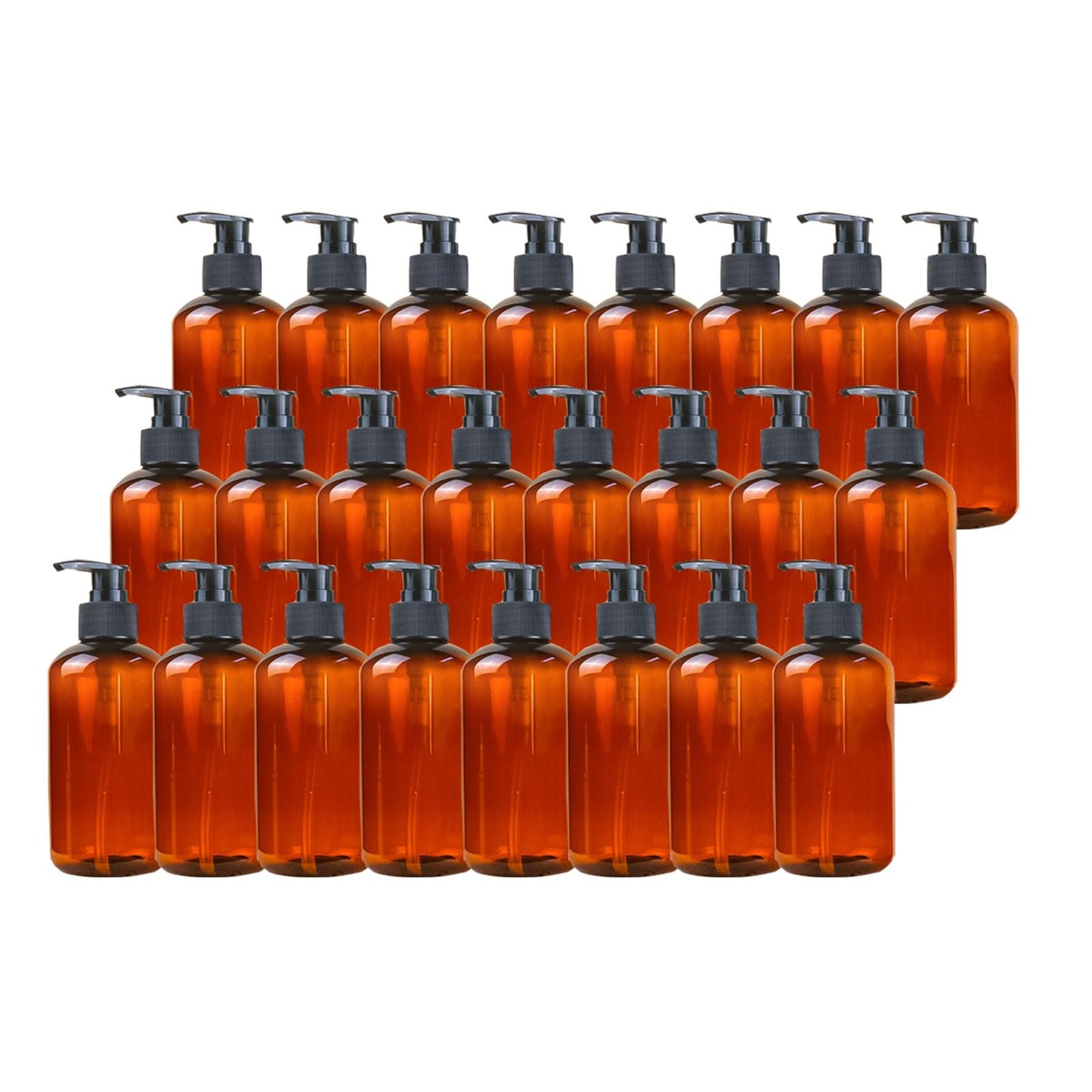 Sidkuct 24 PCS Pump Bottles Lotion Dispenser, 8oz/250ml Plastic Dispenser Portable Bottle Reusable Leak Proof Pump Bottle for Shampoo, Hair Conditioner, Kitchen, Bathroom, Travel