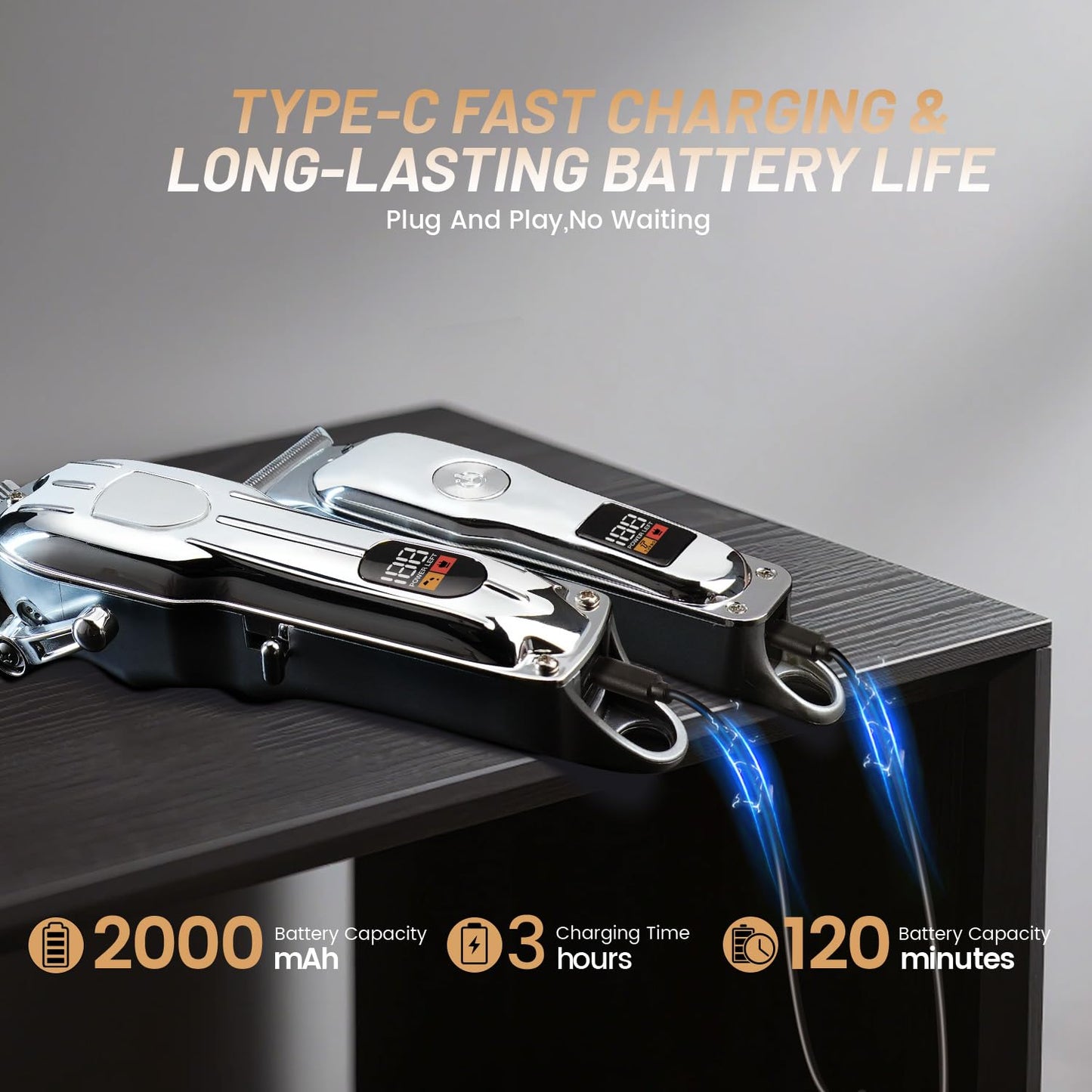 Mensure Hair Clippers for Men, Home Haircut Kit with Scissors, Comb & Guide Combs, Cordless Hair Trimmer Set for Family Use