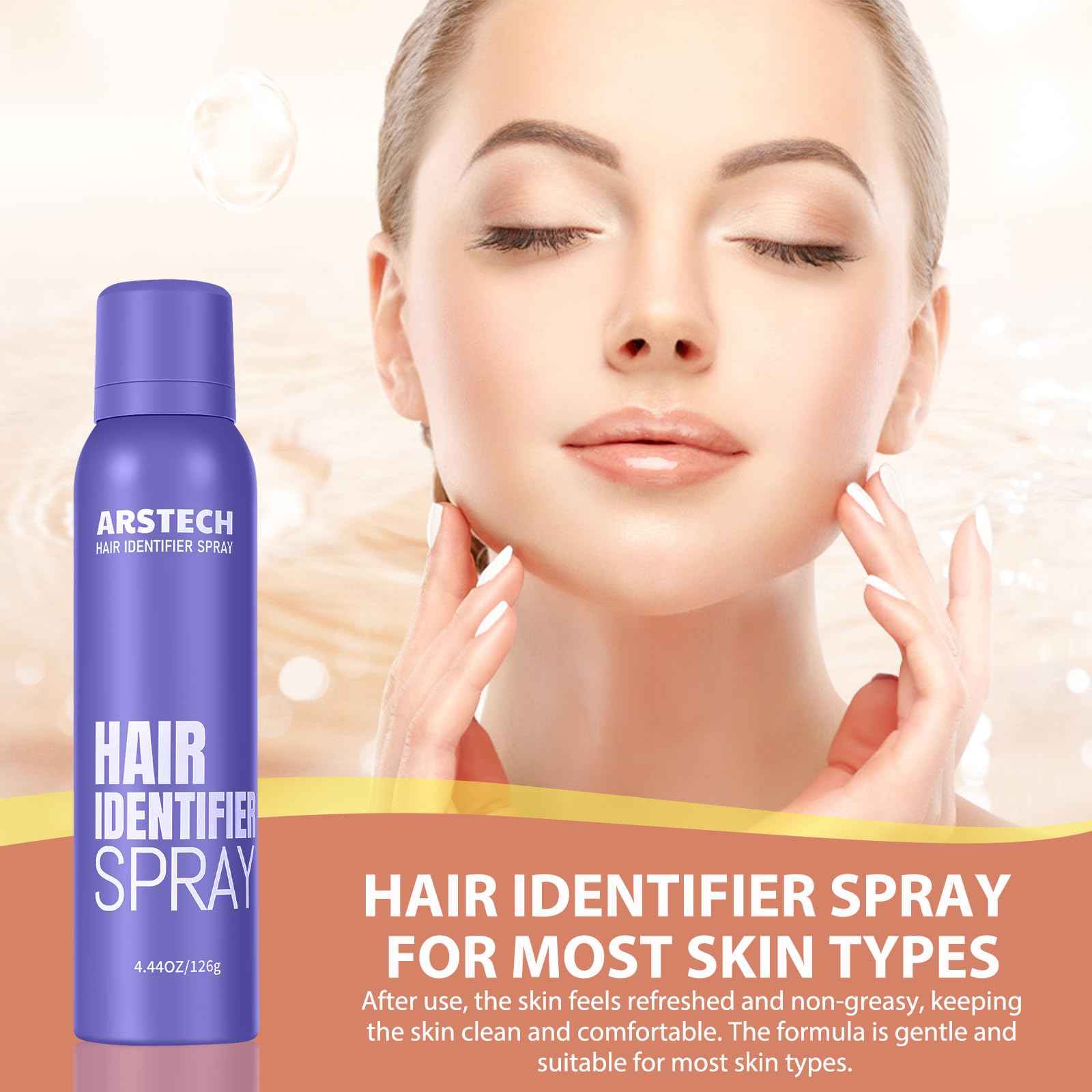 Dermaplane Razor for Women Face Hair Identifier Spray for Face Shaving Dermaplaning Tool Skin Body Dermaplaning Spray for Women with 8 Facial Razor Face Shaver Kit Facial Hair Removal (Purple 2 Pack)