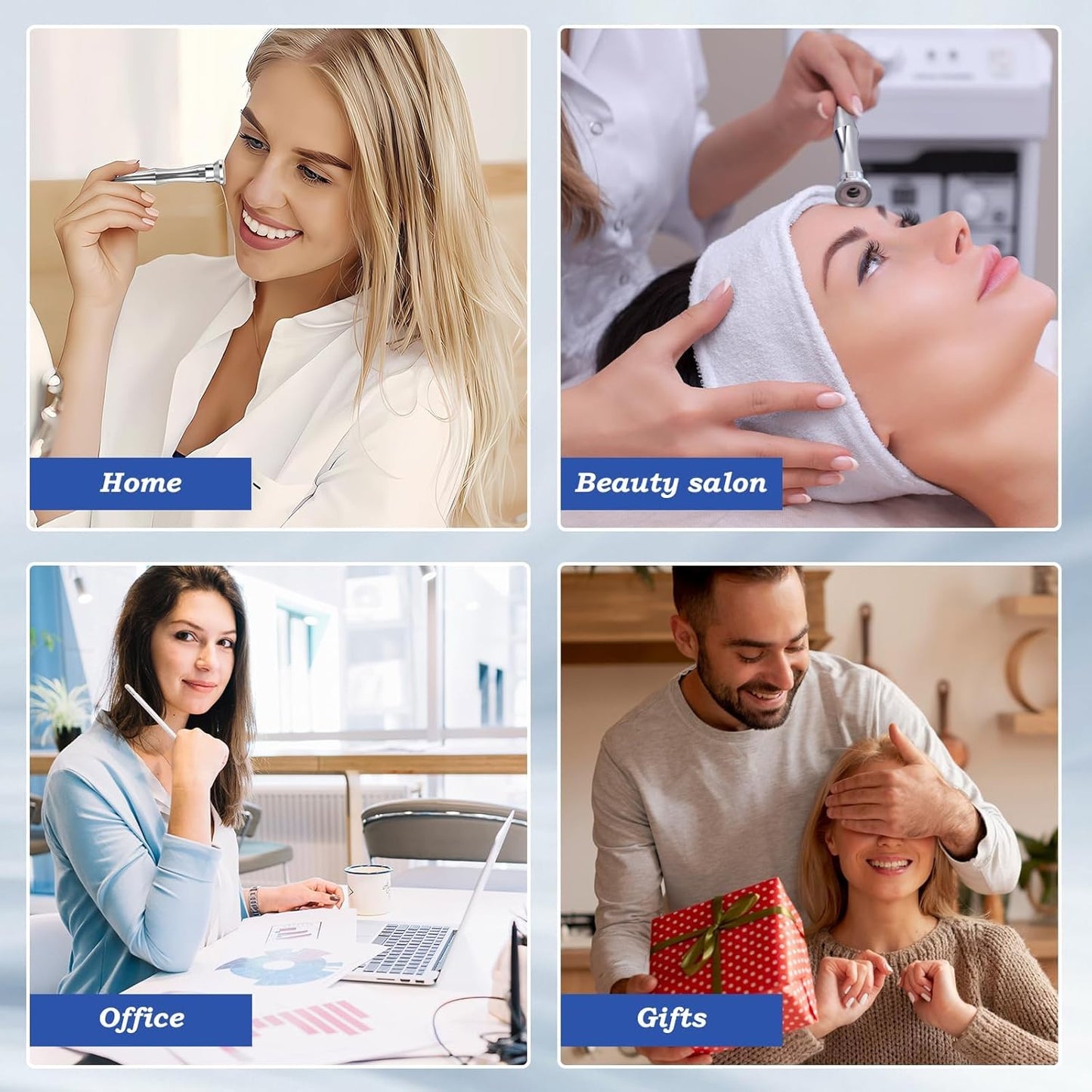 Diamond Dermabrasion Tips - Microdermabrasion Machine Accessories | 9 Replacement Tips & 3 Wands