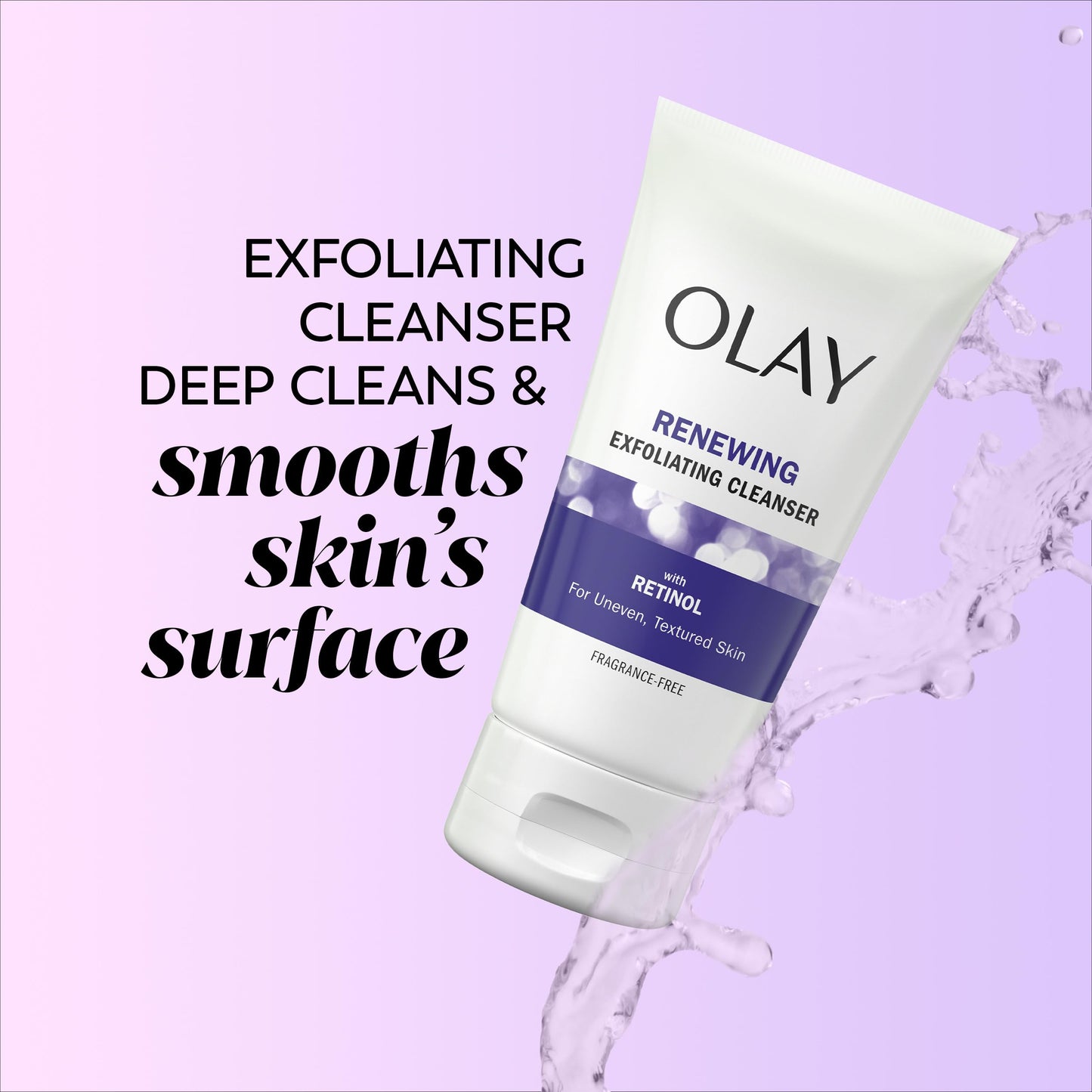 Olay Retinol 24 Duo Pack, Renewing Exfoliating Cleanser, Fragrance-Free 5.0 oz, Night Moisturizer, Fragrance-Free, 1.7 oz