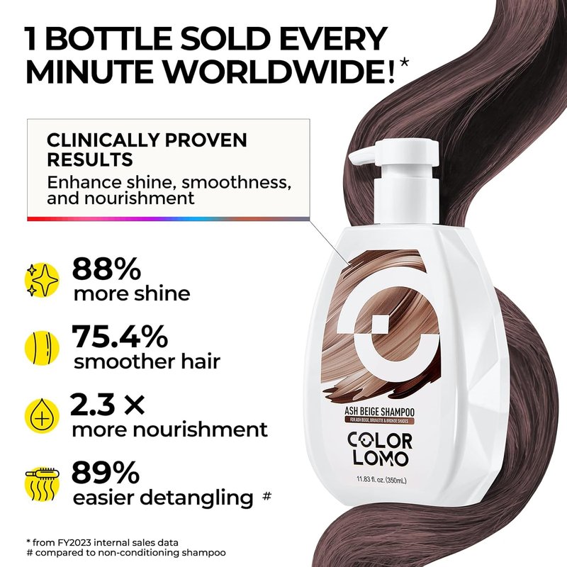 Ultra Color Safe Shampoo - Prevent Fading & Enhance Shine | Vegan Formula for Brown Color Treated Hair