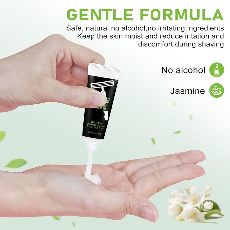 Shaving Cream Bulk Travel | Disposable 10ml Cream for Hotels & Homeless (Pack of 150)