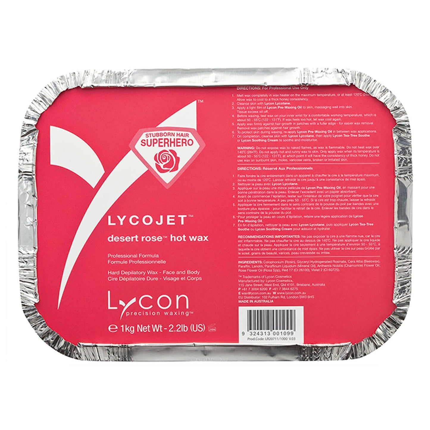Lycon LycoJet Desert Rose Wax Stripless Hard Wax 35.3 oz
