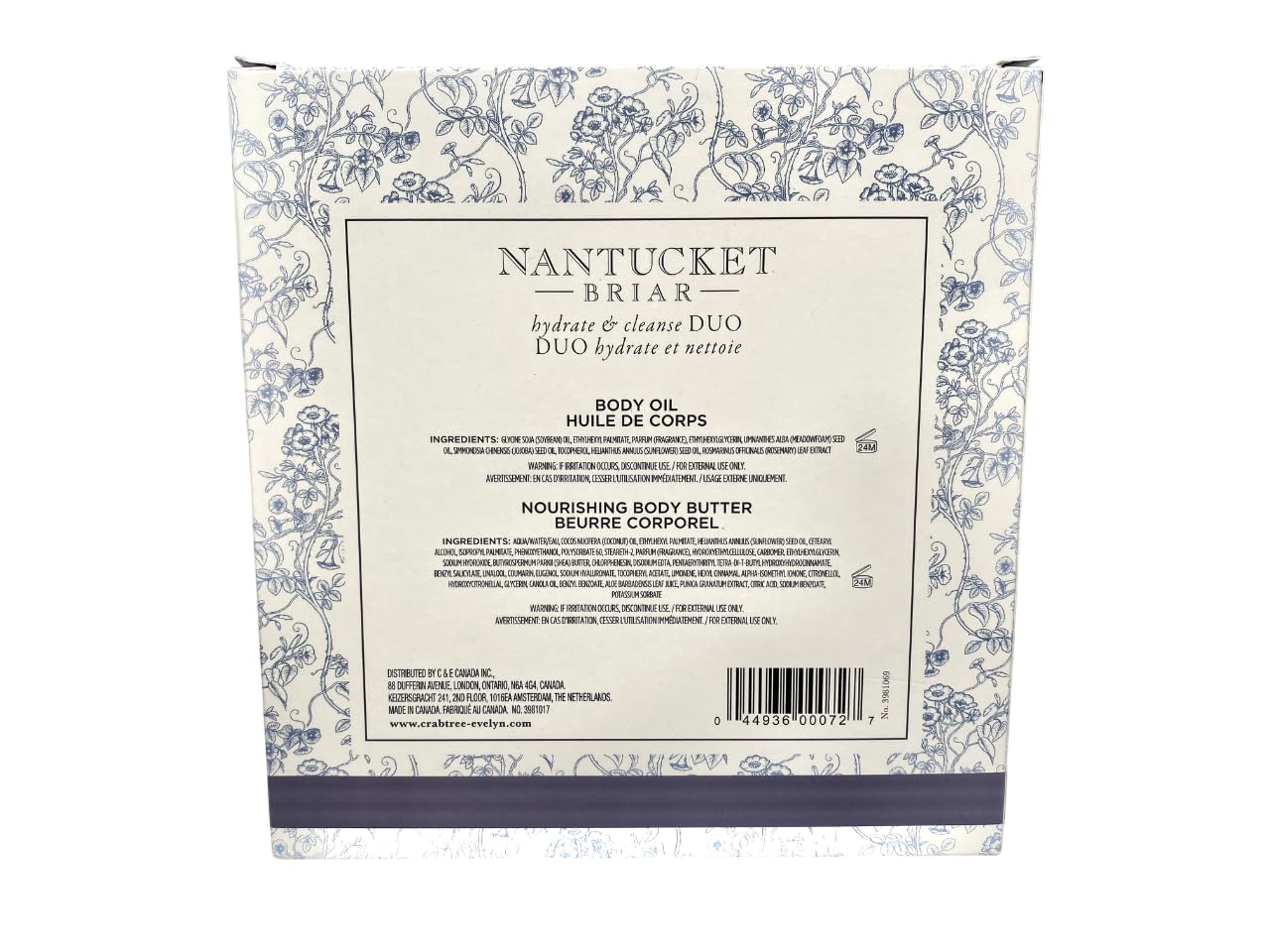 Crabtree & Evelyn Nantucket Briar Nourishing Body Oil & Body Butter Set