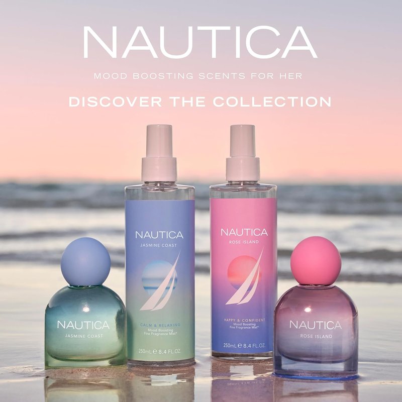 Nautica Rose Island Eau De Parfum for Women - 1.6 Fl Oz | Long-Lasting, Mood-Boosting Fragrance with Lemon, Rose & Musk Notes