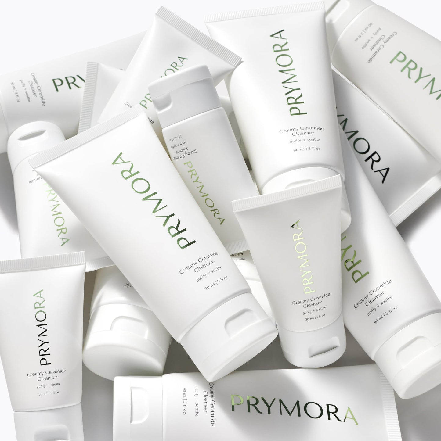 PRYMORA Creamy Ceramide Cleanser | Purify + Soothe | Removes Impurities & Makeup, Sensitive Skin Approved | Fragrance-Free
