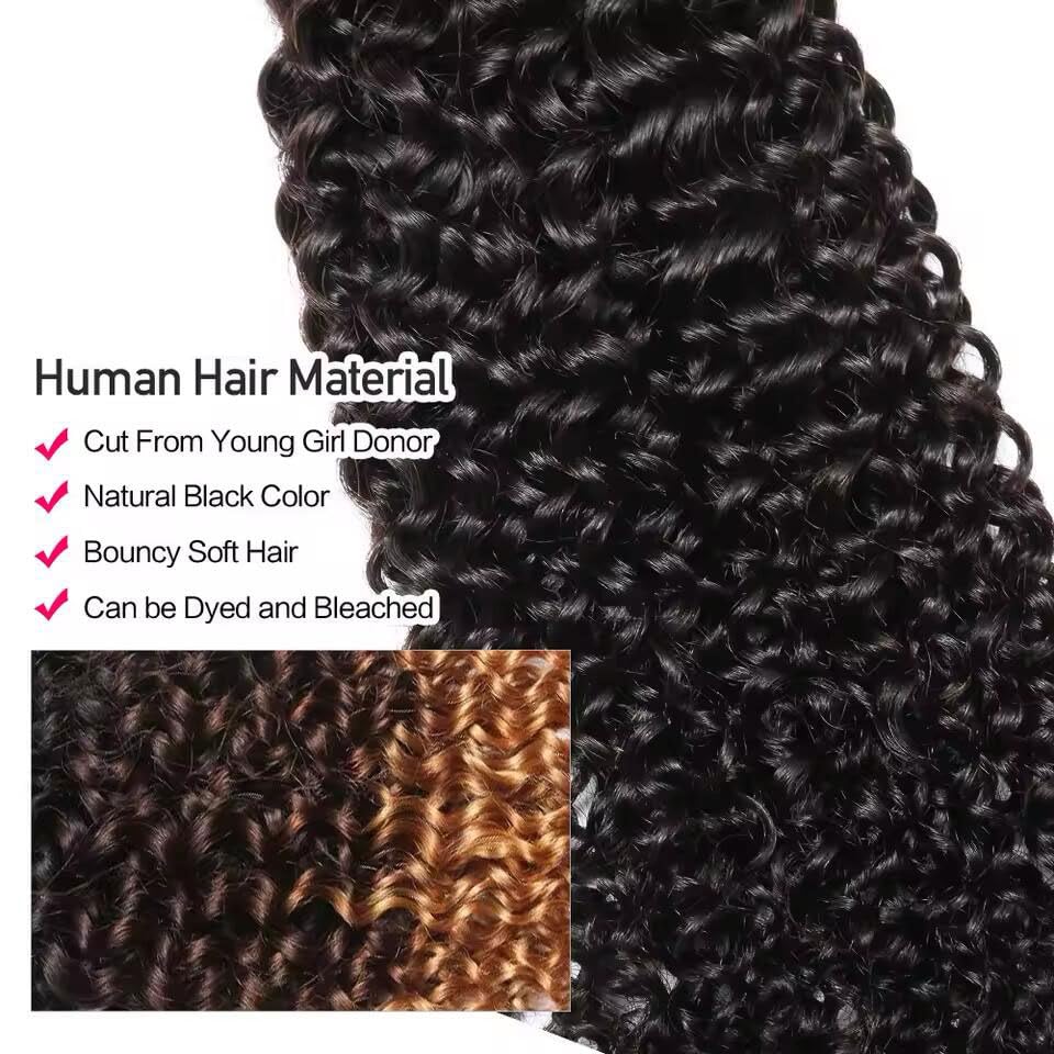 Burmese Curly Human Hair Bundles - Unprocessed 3C4A Raw Hair Extensions | 14 Inch Natural Color Spiral Weft
