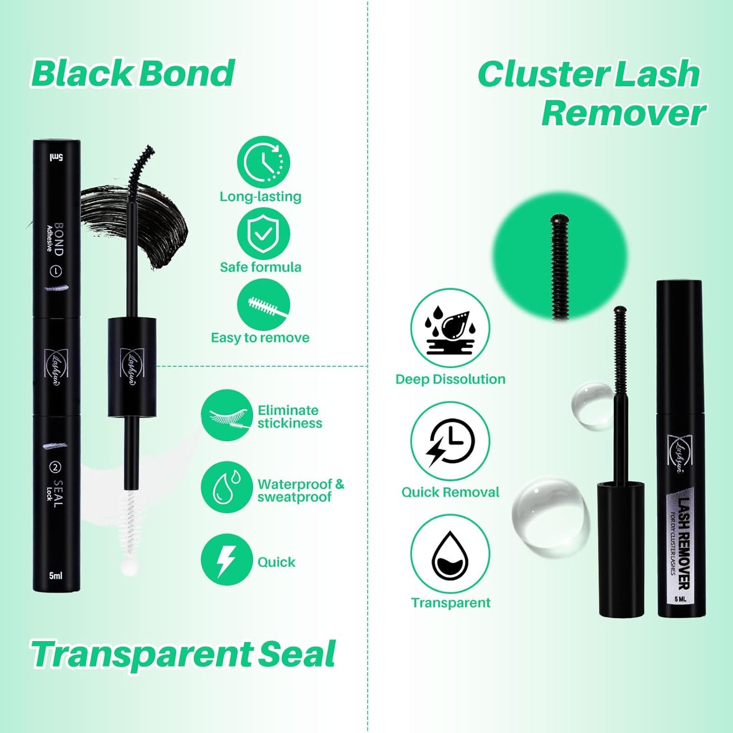 Lash Clusters Kit - Wispy Eyelash Extensions with Bond, Seal & Tools | 1170 Pcs, 7 Boxes