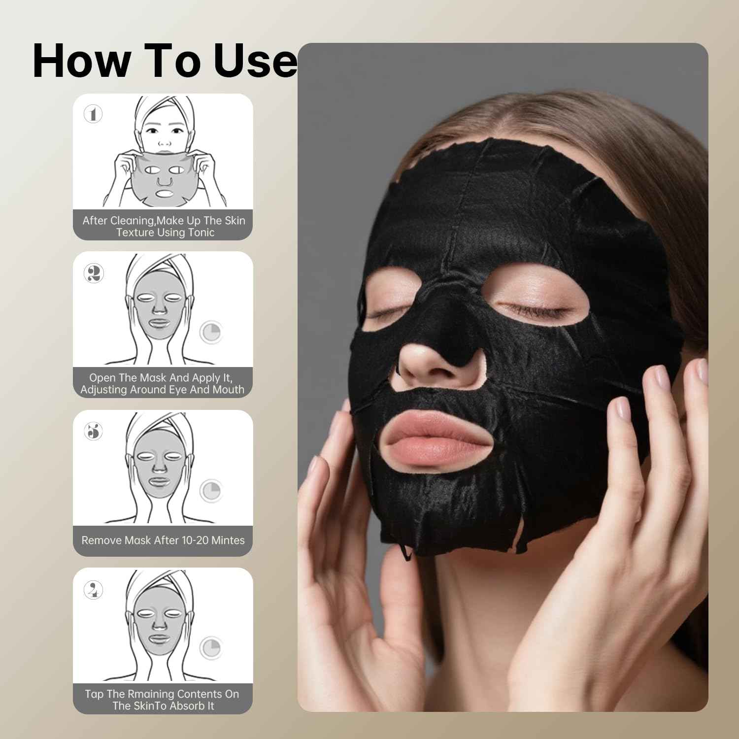 HEALOINE Deep Collagen Face Mask with Hyaluronic Acid, Overnight 500ppm High Concentration Hydrolyzed Collagen Mask, Firming Korean Face Mask for Women 30g*10ea