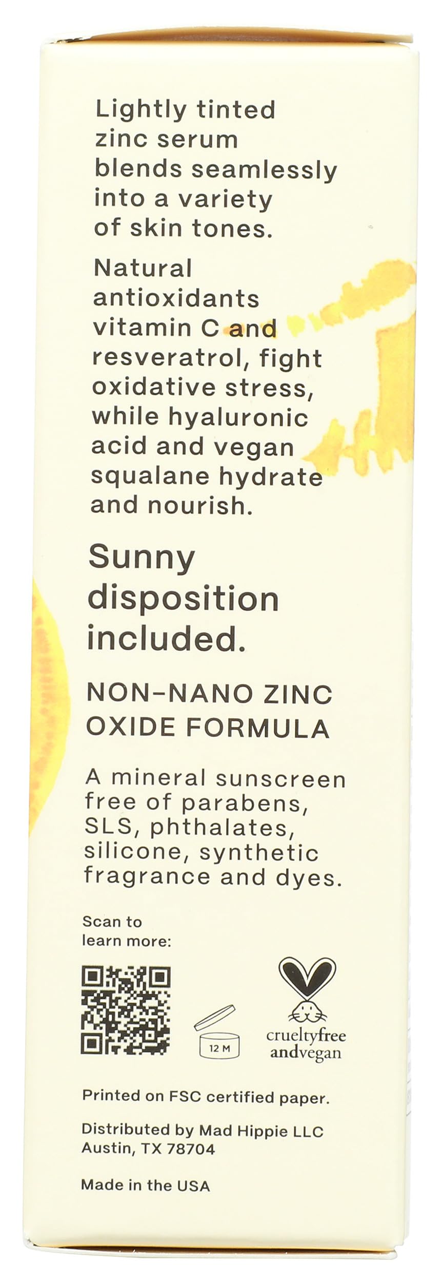 Mad Hippie Sheer Tint (Medium/Dark) SPF 29+ Sun Serum, Vitamin C & Hyaluronic Acid, Zinc Oxide Sunscreen, Reef-Safe, 1.02 Oz