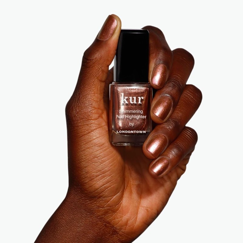 LONDONTOWN Shimmer Nail Highlighter - Iridescent Copper Rose Gold Nail Polish | Vegan & Cruelty-Free, 0.40 fl oz