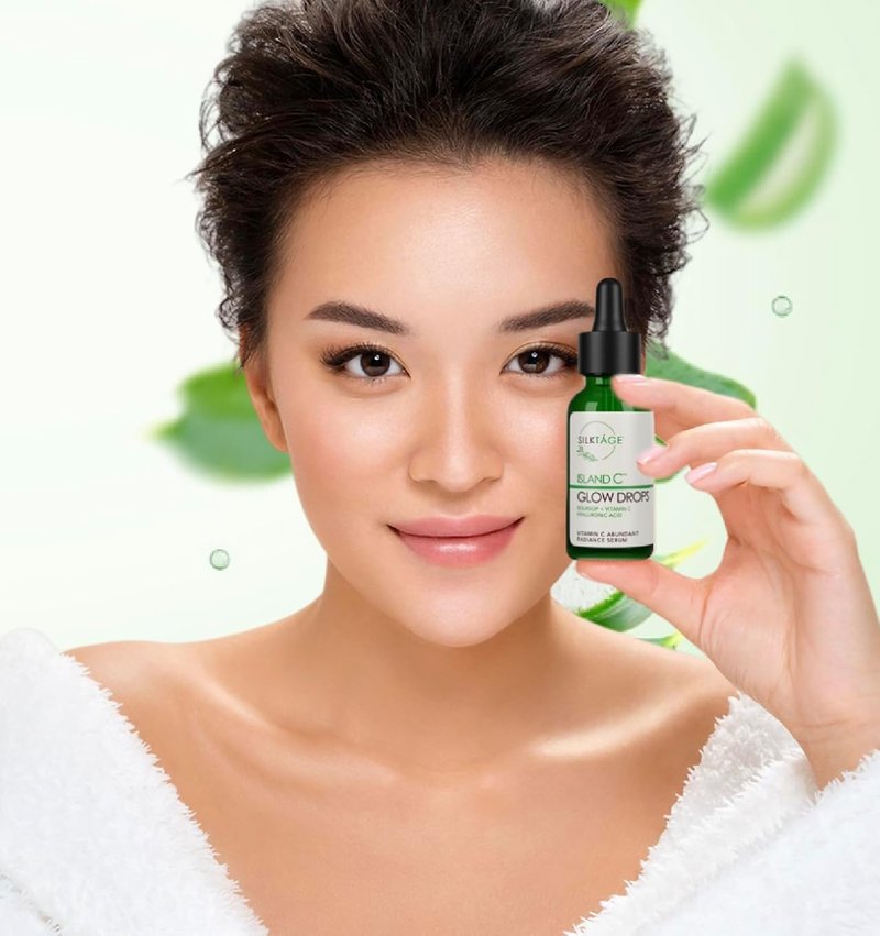 Glow Drops - Anti-Aging Vitamin C Face Serum with Hyaluronic Acid | Evens Skin Tone, 1 Fl Oz