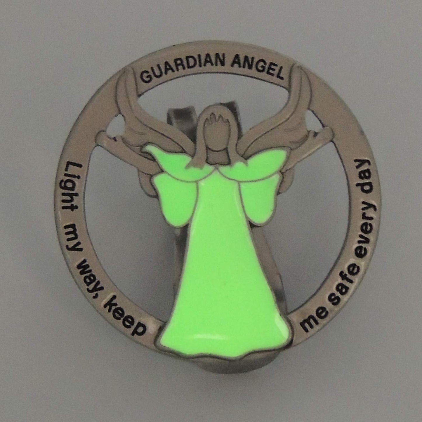 Light My Way Guardian Angel Auto Visor Clip, Glow in the Dark, Gifts for Drivers, 1 7/8-Inches, by Abbey & CA Gift