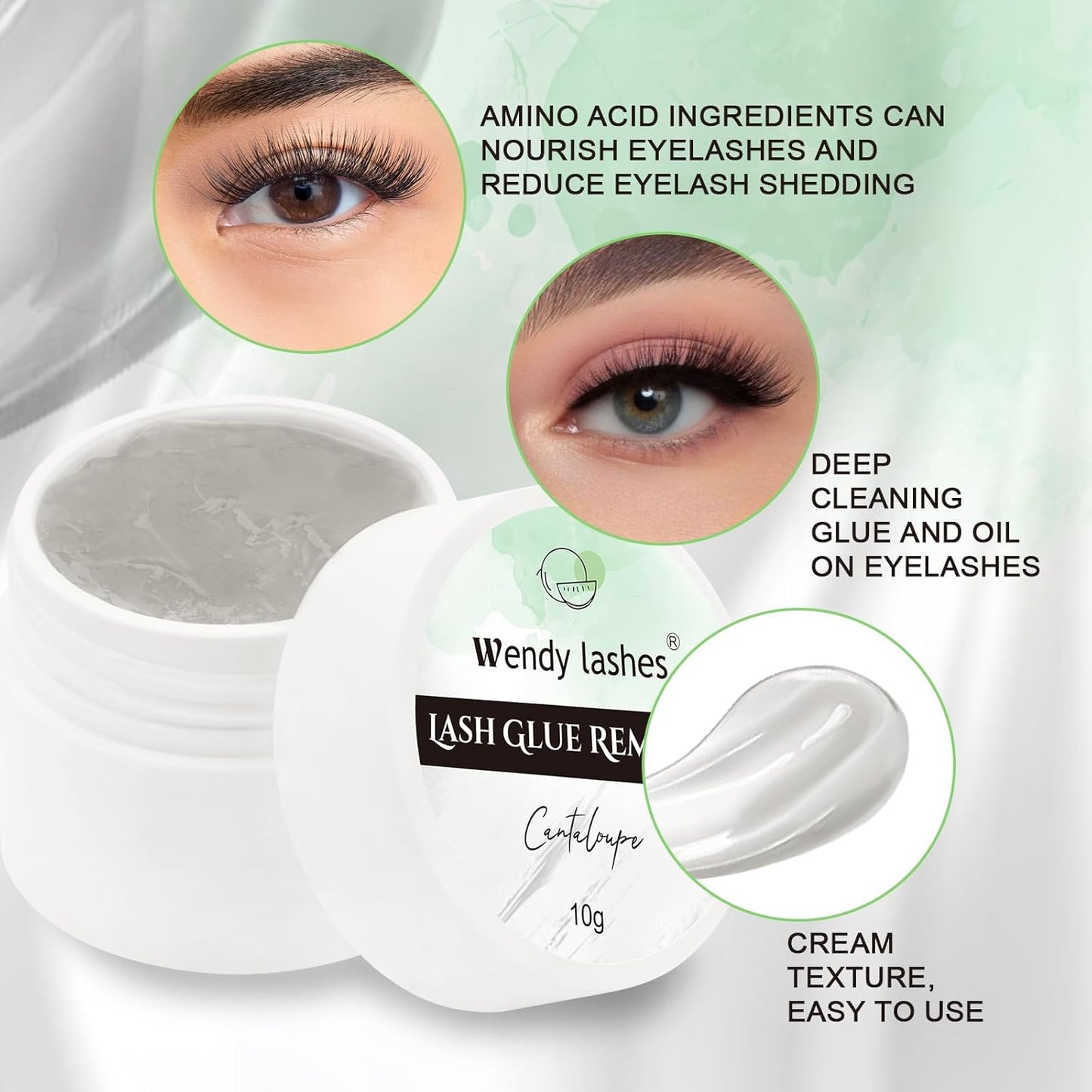 Eyelash Extension Remover - Wendy Lash Remover Cream for Cluster Glue | Grey Cantaloupe