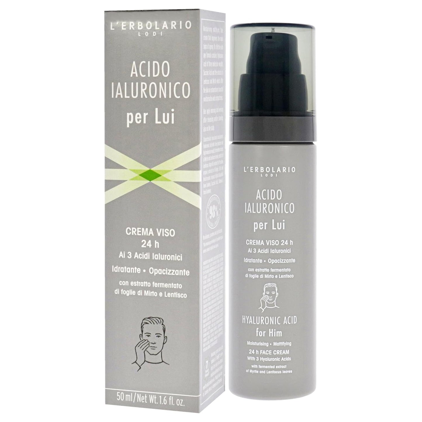 Hyaluronic Acid Face Cream for Men - 24 Hour Hydration & Moisture Lock