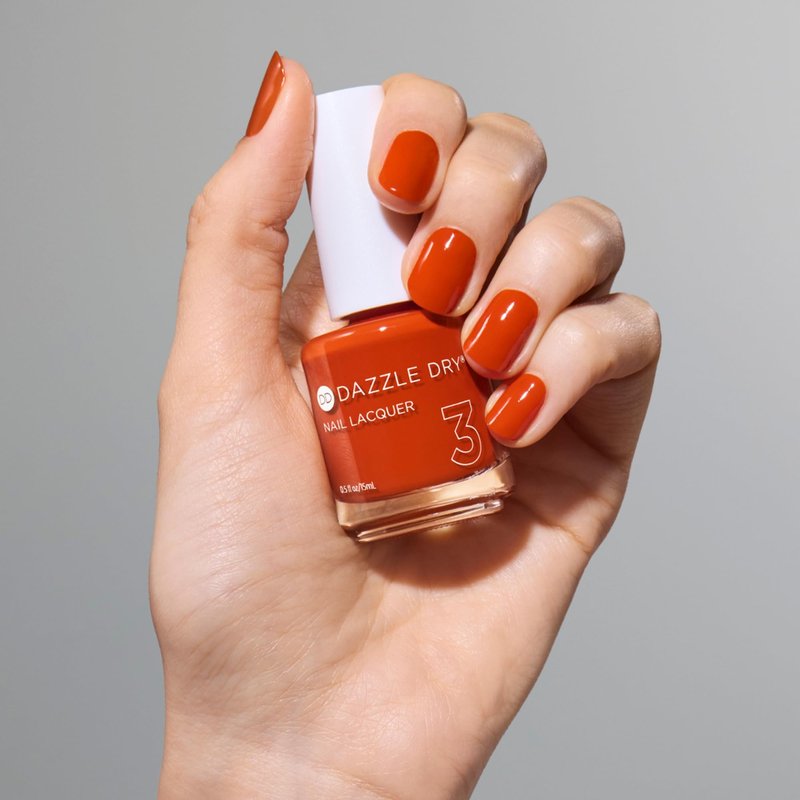 Dazzle Dry Nail Lacquer (Step 3) - Orchard - A vibrant burnt orange. Full coverage cream. (0.5 fl oz)