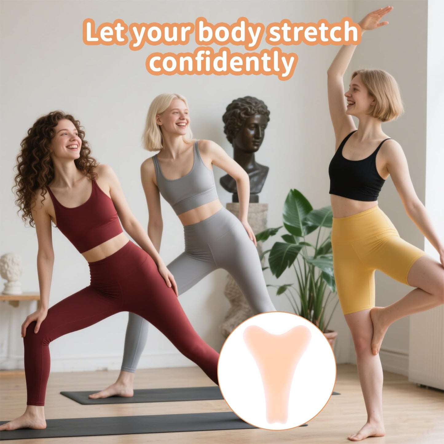 Hoohnnaa 4Pcs Camel Toe Concealer, Y Shape Concealer for Women Reusable Invisible Self-adhesive Silicone Pad Insert for Bikini Swimsuit Yoga Pants