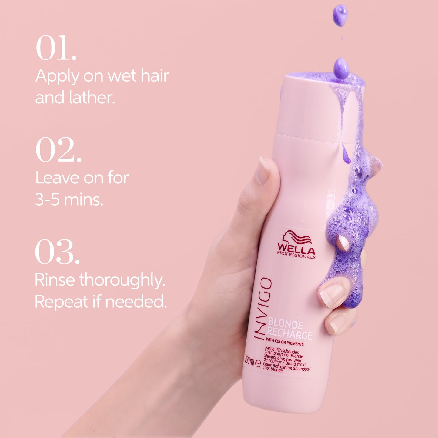 Wella Professionals Invigo Blonde Recharge Color Refreshing Shampoo | Refresh & Maintain Cool Blonde Hair Color | 10.1 Fl Oz